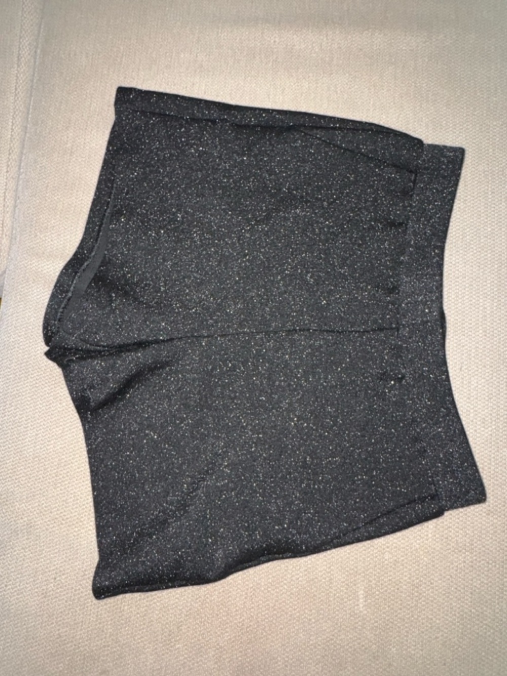Express Black Glitter High-Waist Dress Shorts - Picture 4 of 4